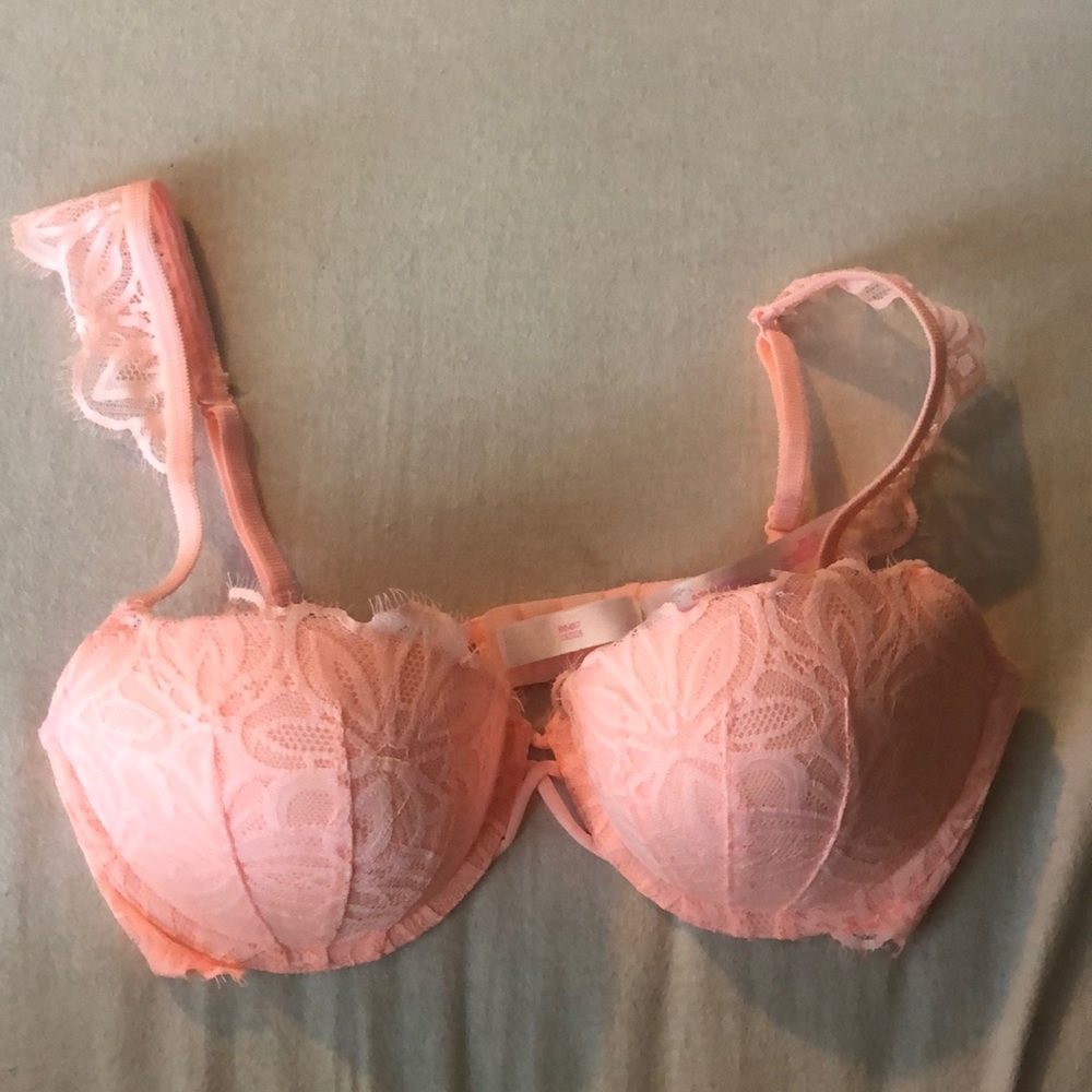 Pink date push up bra